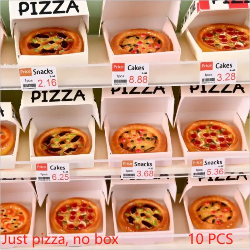 Kids Toys Kitchen - 10 PCS Dollhouse Miniature Simulated Pizza