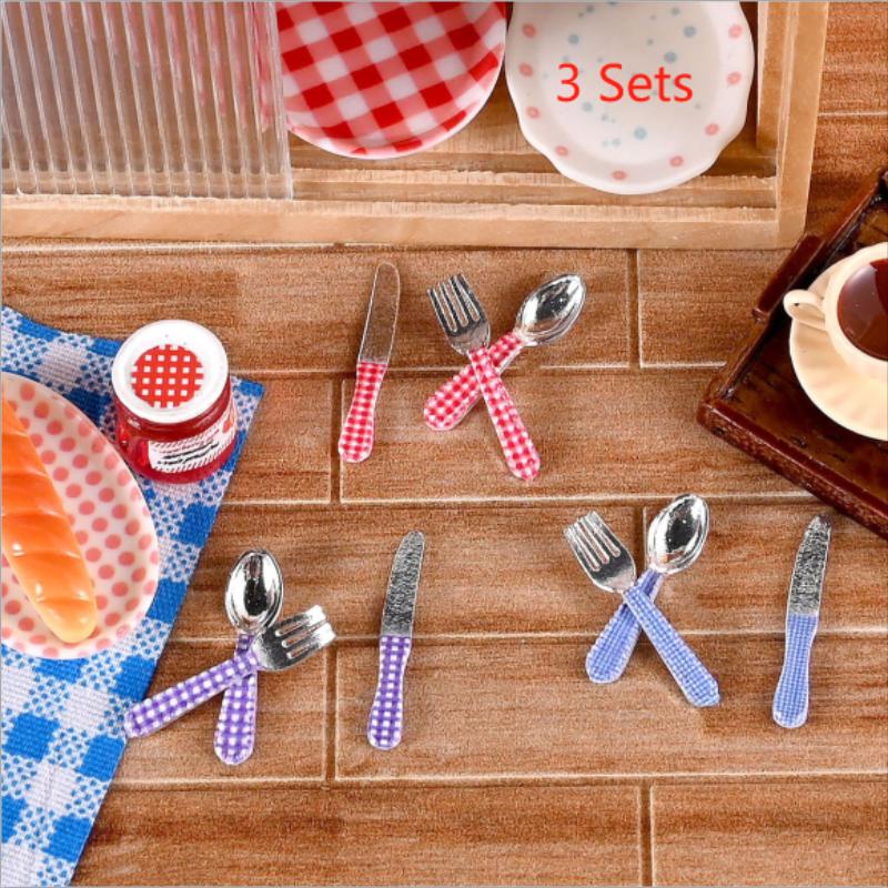 Kids Toys Kitchen - 3 Set Dollhouse Miniature Kitchen Toy