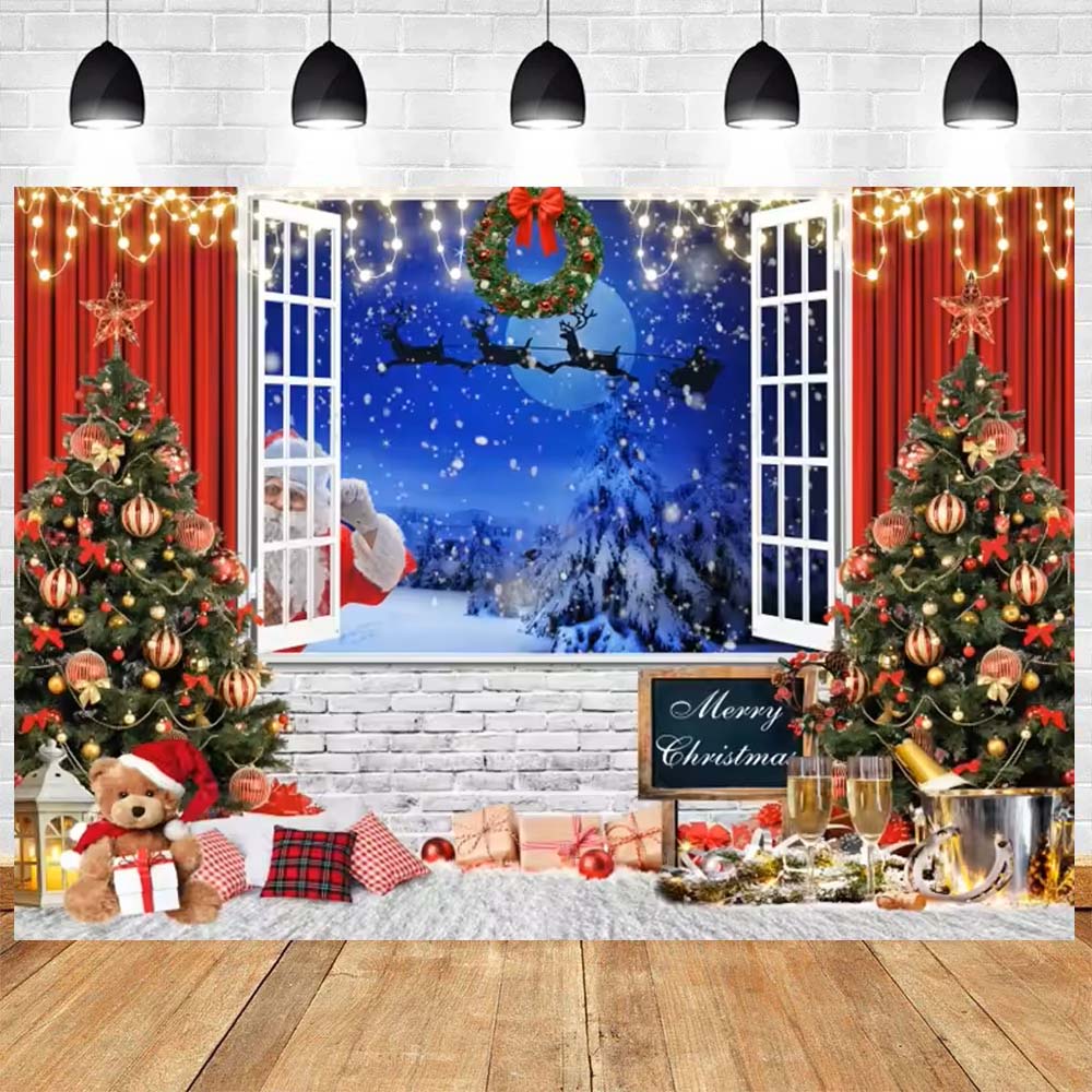 Banner Kids Toys - Christmas Backdrop Window Xmas Tree Gift