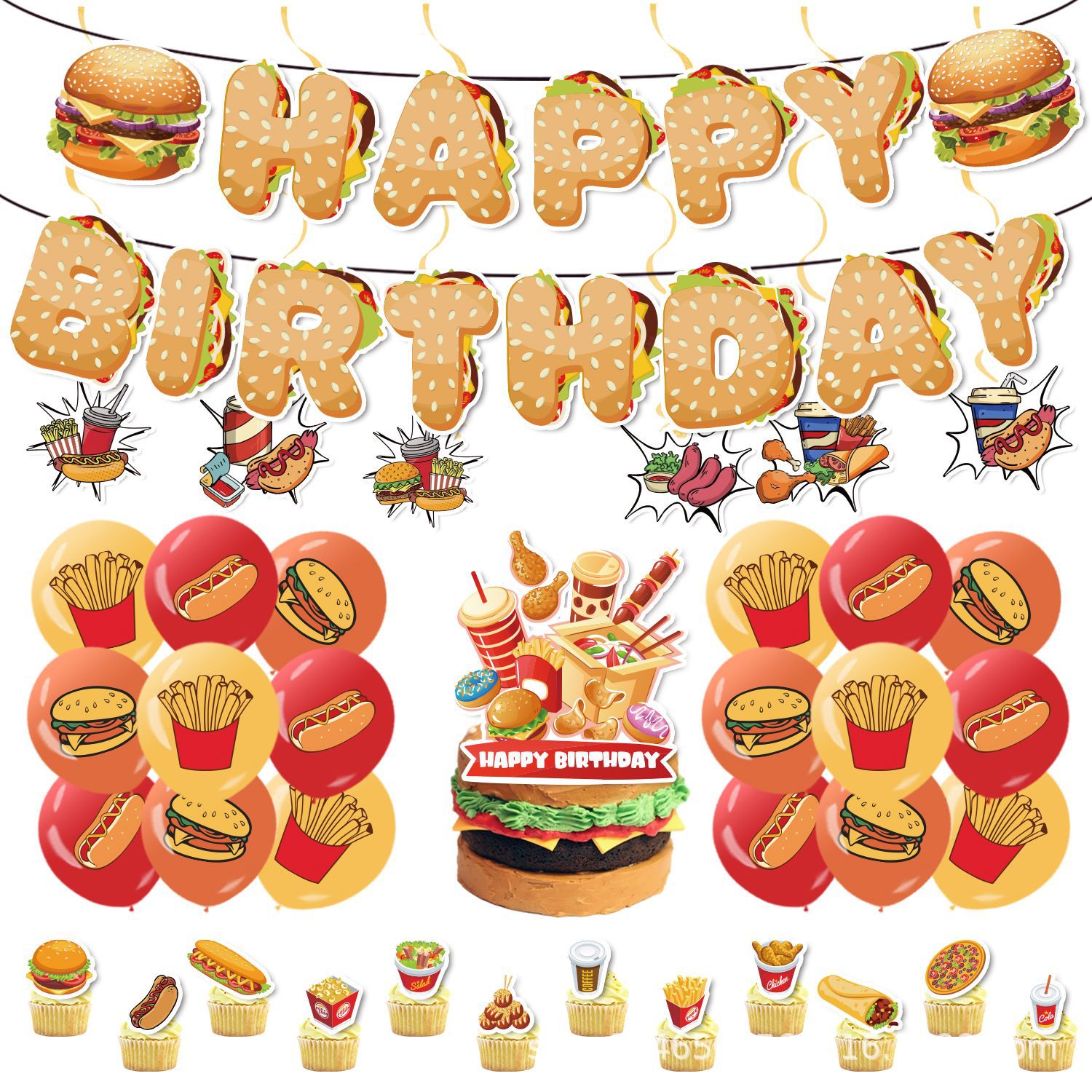 Hamburger Hot Dog Set Birthday - Banner Kids Toys recension och pris