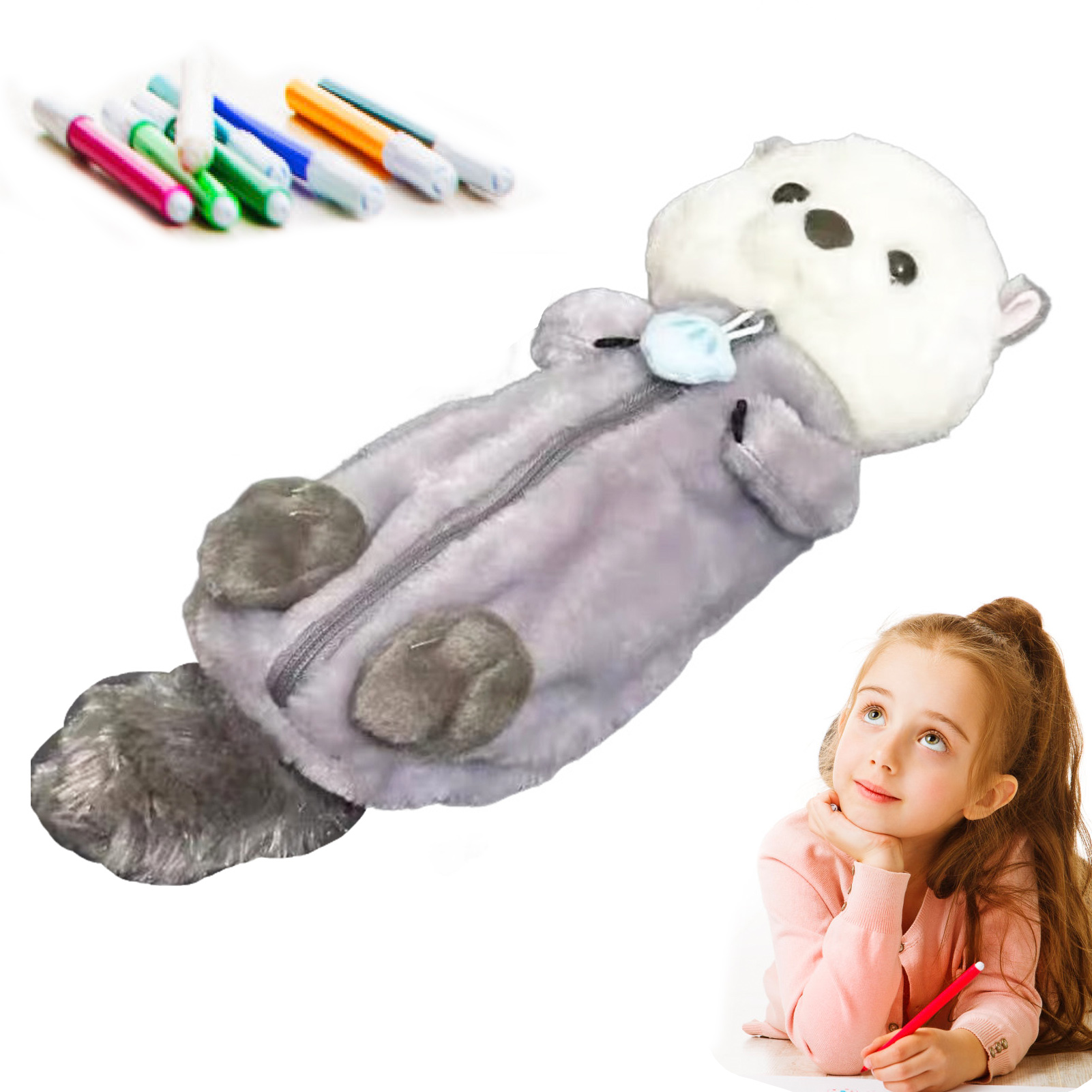 Creative Plush Toy Pencil Case - Kids Toys Bag recension och pris