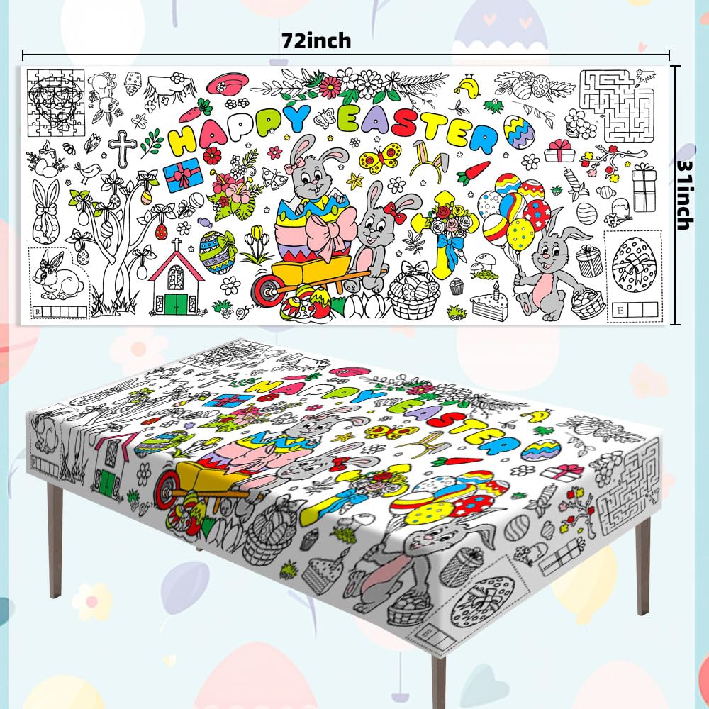 Easter Coloring Tablecloth for - Banner Kids Toys recension och pris