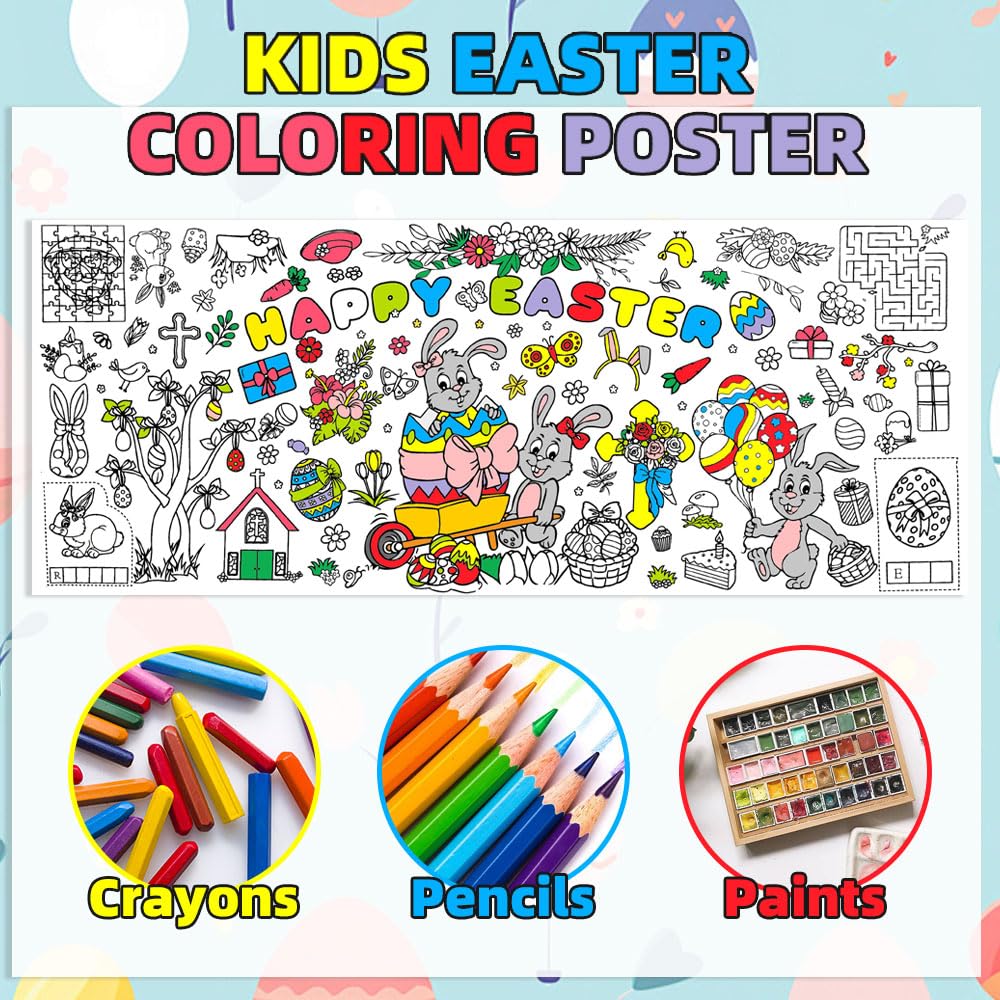 Easter Coloring Tablecloth for - Banner Kids Toys recension och pris