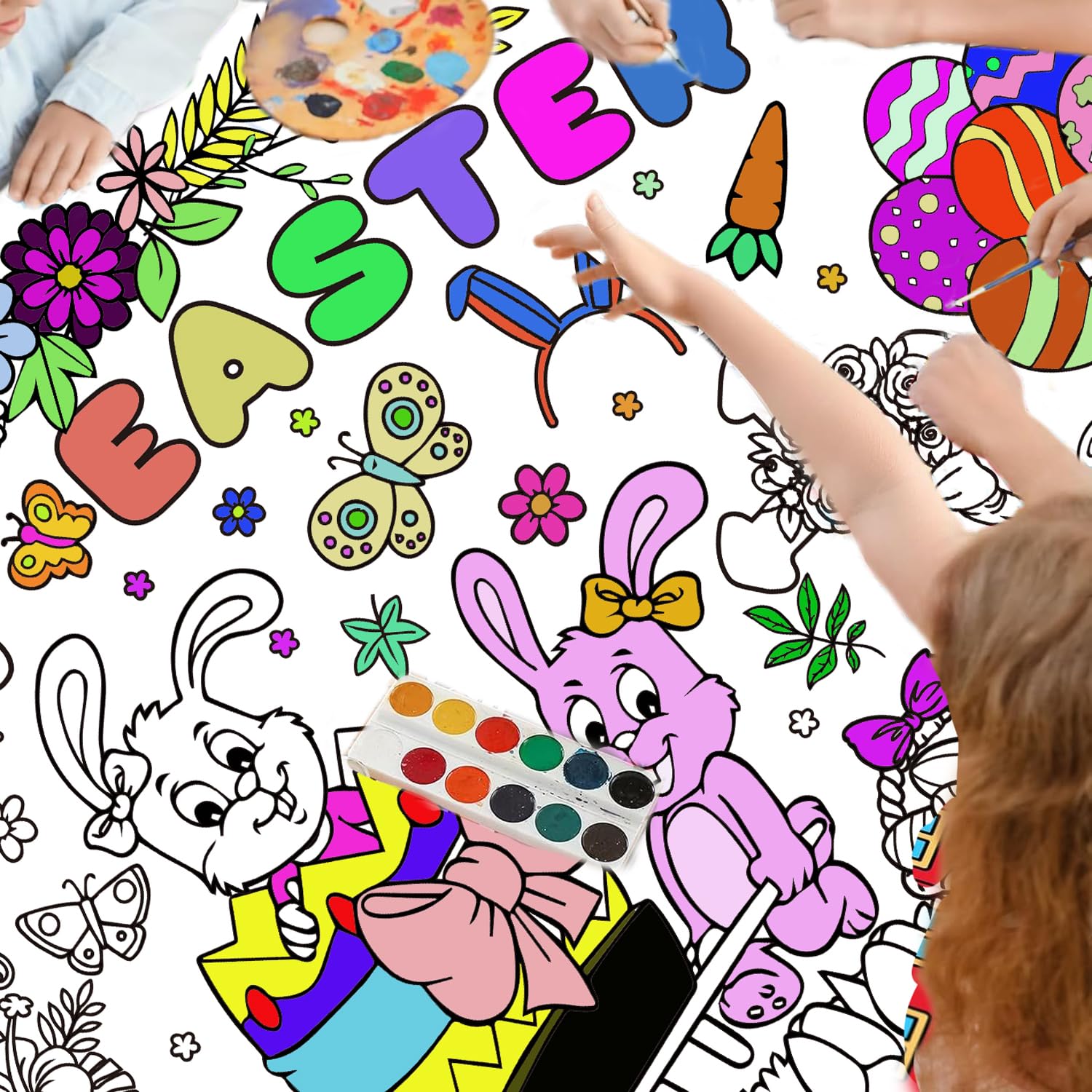 Easter Coloring Tablecloth for - Banner Kids Toys recension och pris