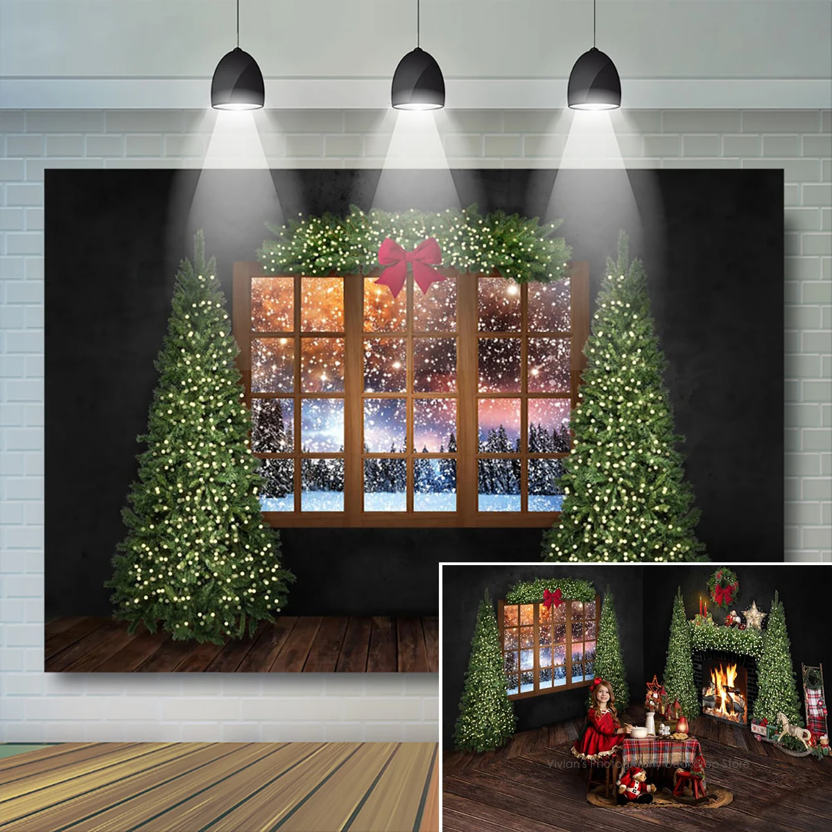 Christmas Polar Night Bacdrop  - Banner Kids Toys recension och pris
