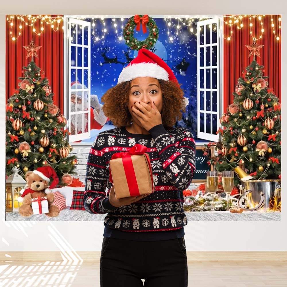 Christmas Backdrop Window Xmas - Banner Kids Toys recension och pris