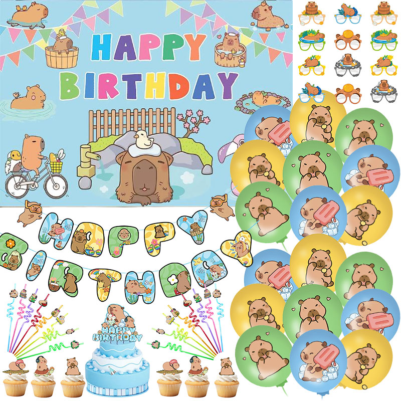 Cartoon Capybara Party Supplie - Banner Kids Toys recension och pris