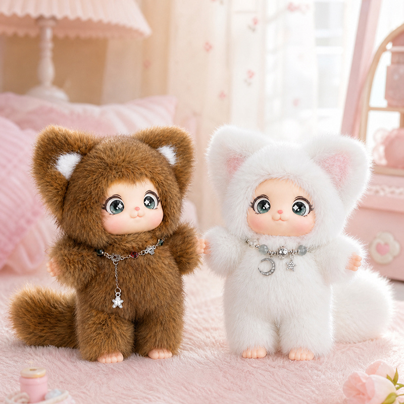 18cm New Cute Family Fox Plush - Kids Toys Doll recension och pris