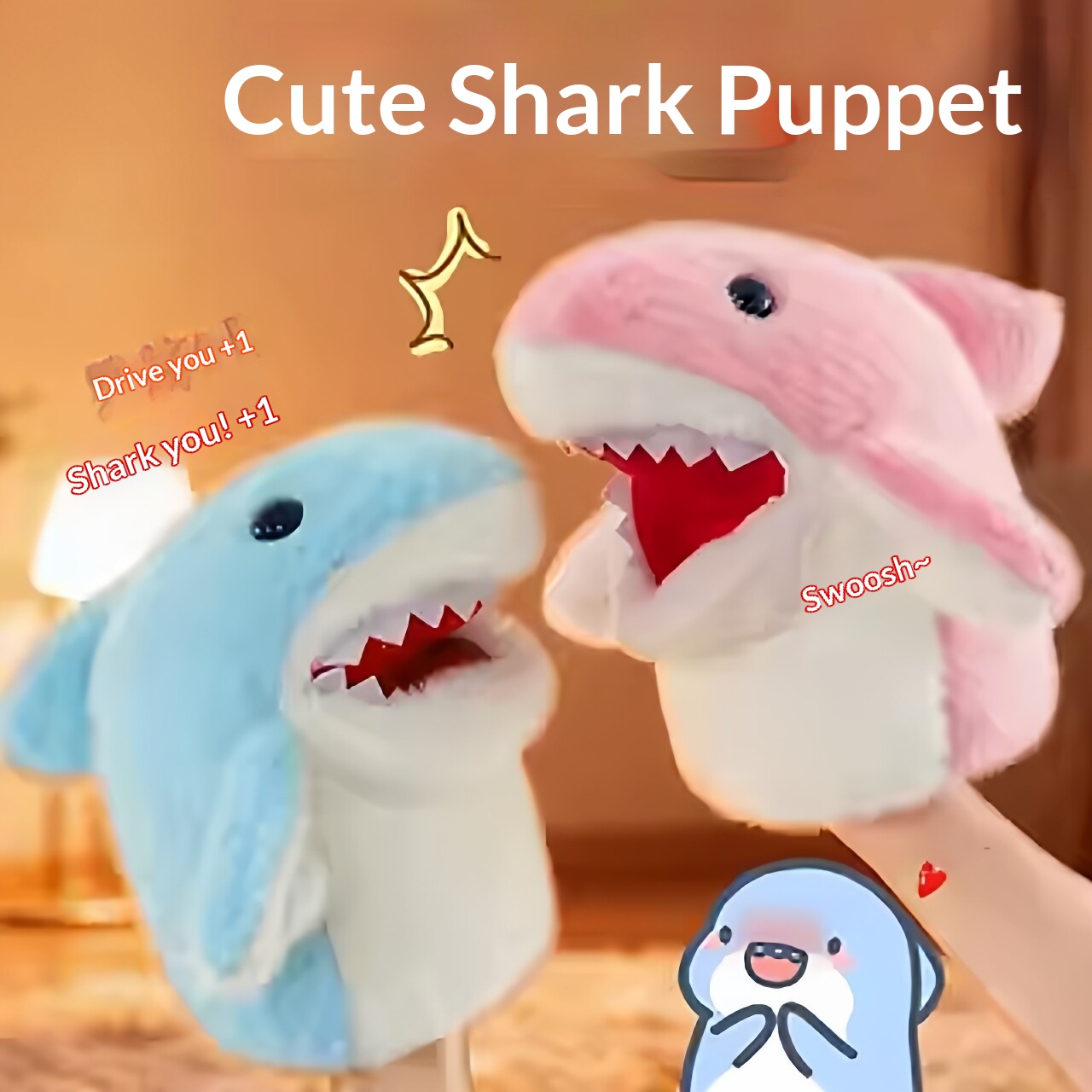 Shark Hand Puppet Plush Shark  - Kids Toys Doll recension och pris