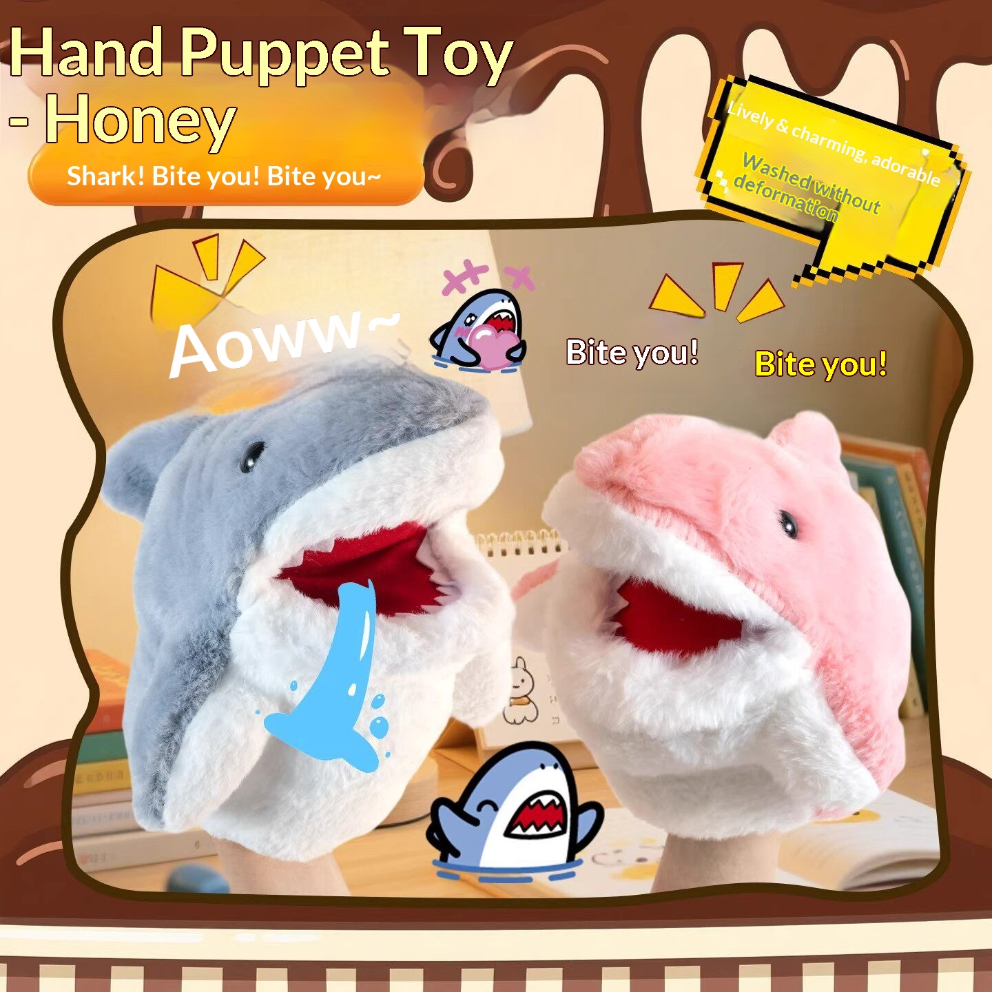 Shark Hand Puppet Plush Shark  - Kids Toys Doll recension och pris