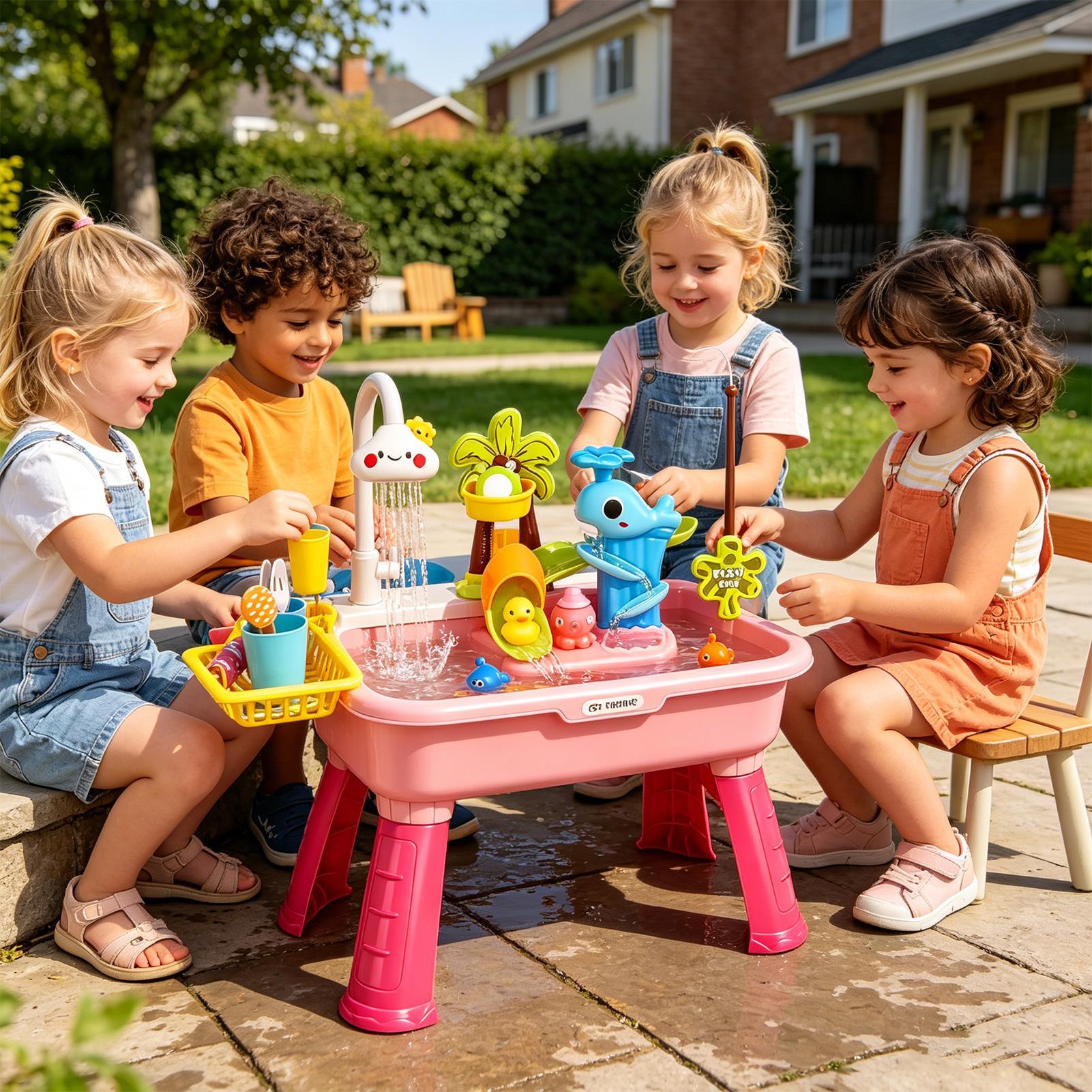 Kids Electric Play Sink with R - Kids Toys Kitchen recension och pris