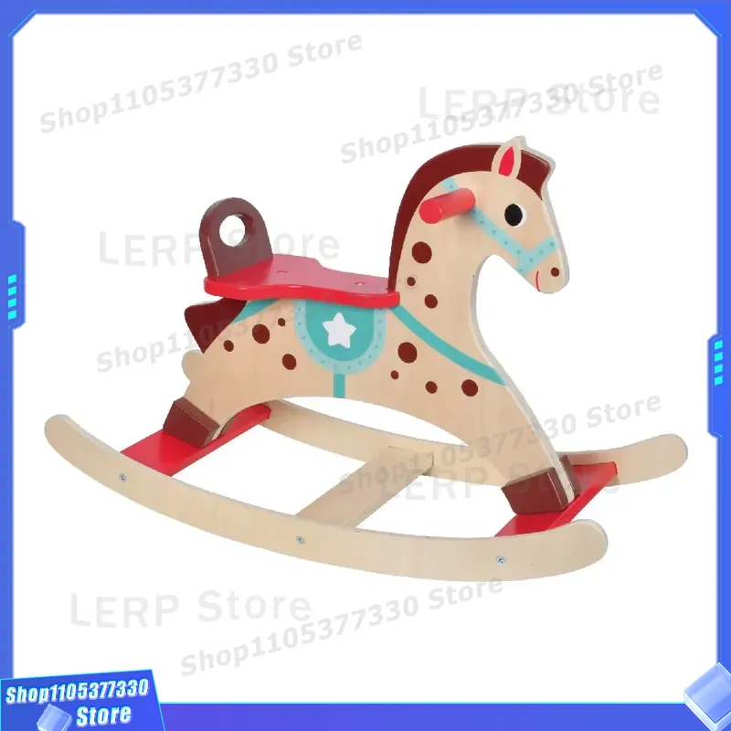 Colorful Wooden Rocking Horse  - Kids Toys Horse recension och pris